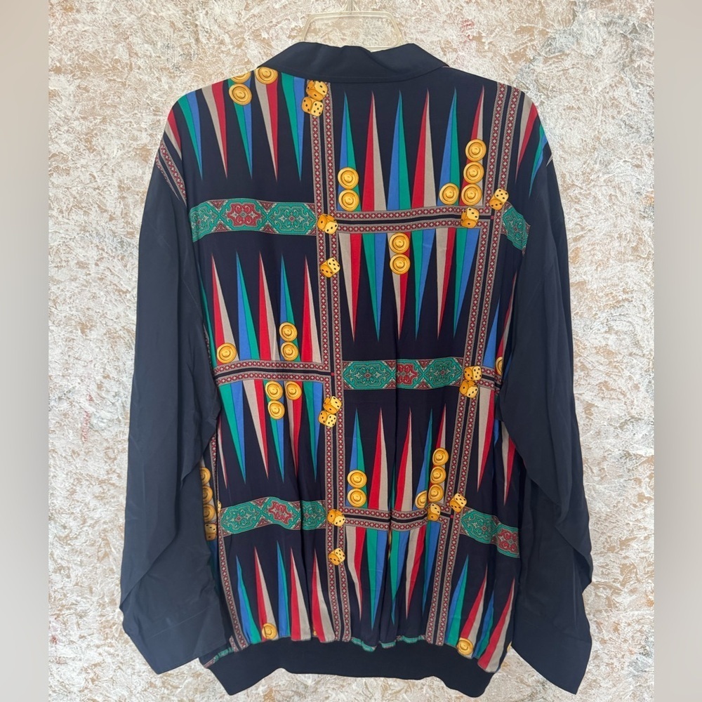 Mens Geometric Multicolor Dress Shirt - Picture 4 of 5